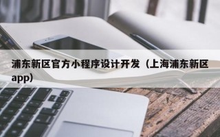 浦东新区官方小程序设计开发（上海浦东新区app）