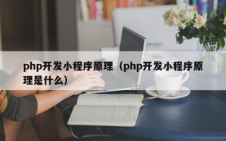php开发小程序原理（php开发小程序原理是什么）