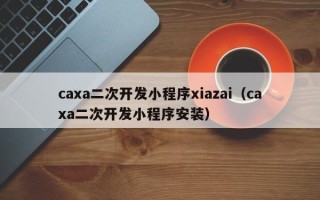 caxa二次开发小程序xiazai（caxa二次开发小程序安装）